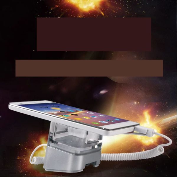COMER mobile stores acrylic display alarm cradles anti theft for tablet android mobile iphone with charging