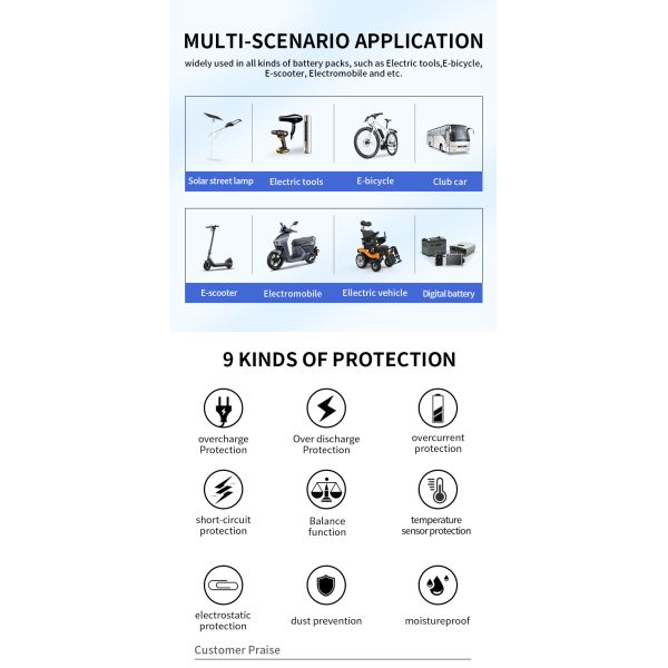 16S 60V 20A Smart Bms For Lithium Ion Battery 800W Hoverboard & Balance Bike
