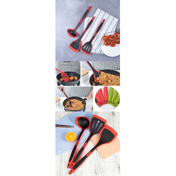 LFGB Standard Non Stick 11 Piece Silicone Turner Spatula