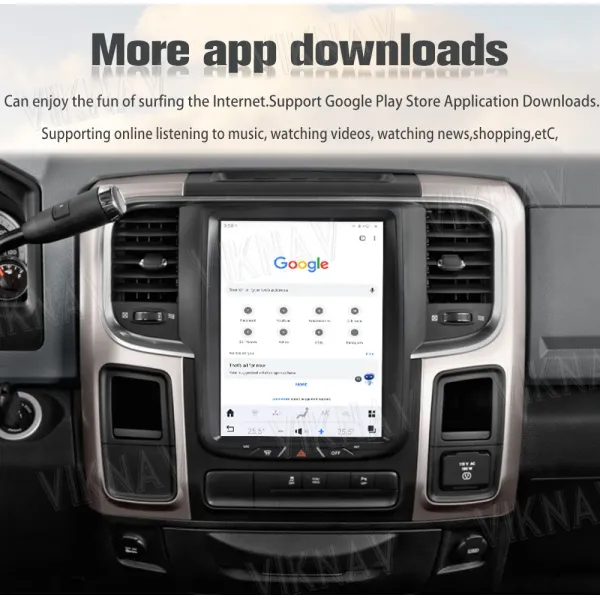 VIKNAV 10.5 inch For Dodge Ram 1500 (2013-2018) Automatic Touch Screen Android Radio Head Unit