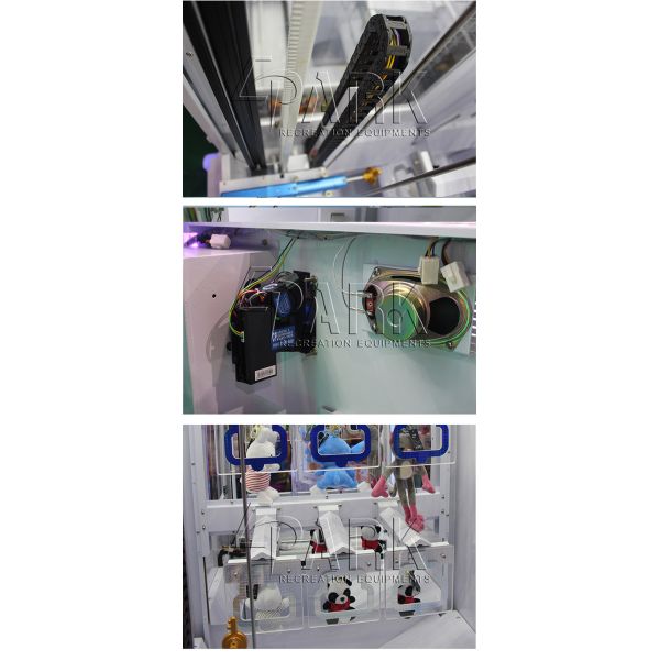 Amusement mini golden key crane machine coin pusher joystick control doll drop machine