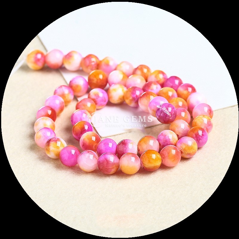 Natural Gemstone Bracelets Various Color Jade Loose Bead Strands to Elevate Your Style with Natural Elegance