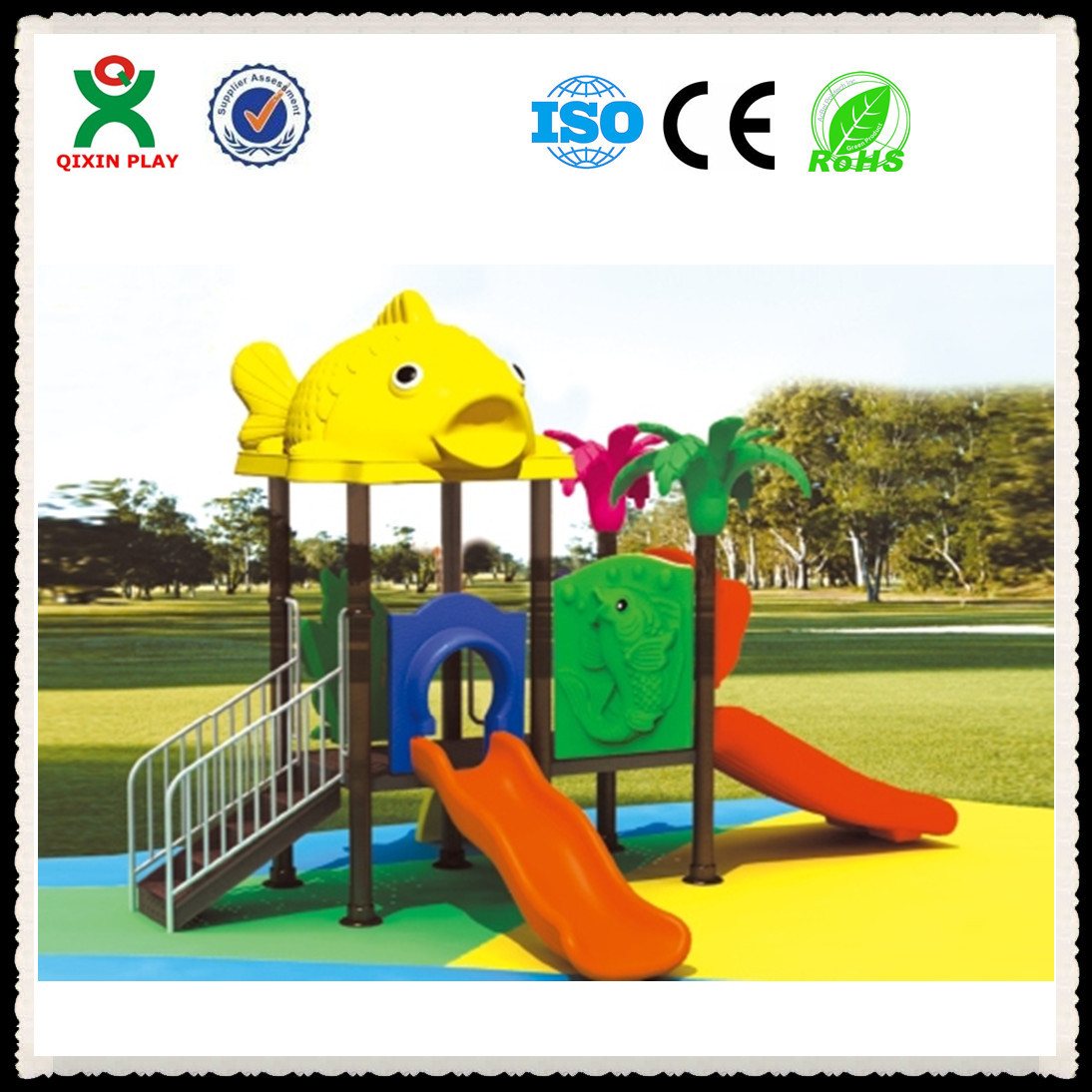 China Preschool Playground Equipment Slide QX-055E wholesale