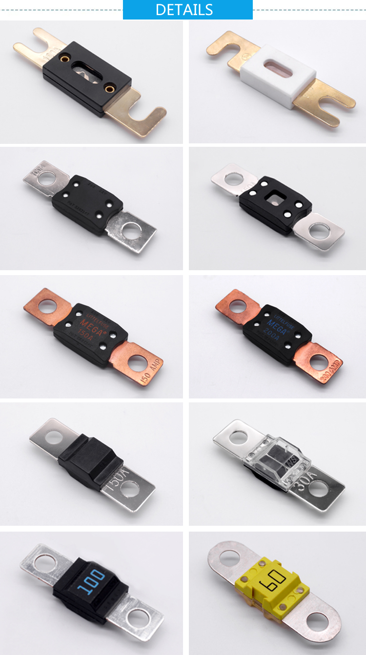 30A 40A 50A 60A 70A 80A 100A 125A 150A 175A 200A M6 Bolt type fuse PEC Pacific Brand