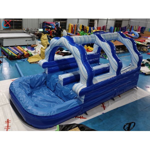 Commercial Inflatable Slip Slide Inflatable Water Double Slides For Outdoor
