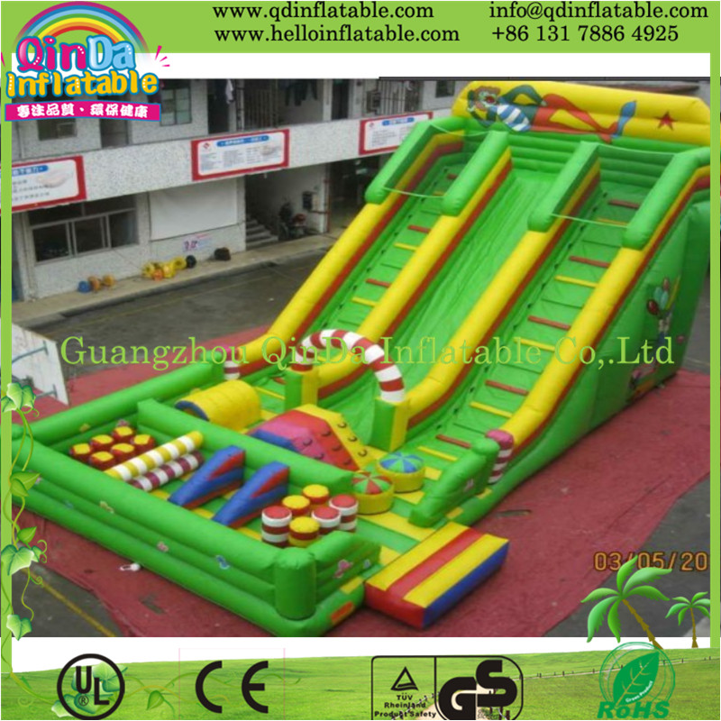 China Guangzhou QinDa inflatable combo, inflatable game, inflatable bouncer slide wholesale
