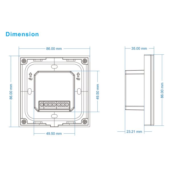 RGBW Wireless Touch Panel Remote Controller For Rgb Led Strip Light