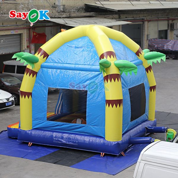Bright Cartoon Inflatable Castle Bounce House for Indoor & Outdoor Kids Party and Daycare Use