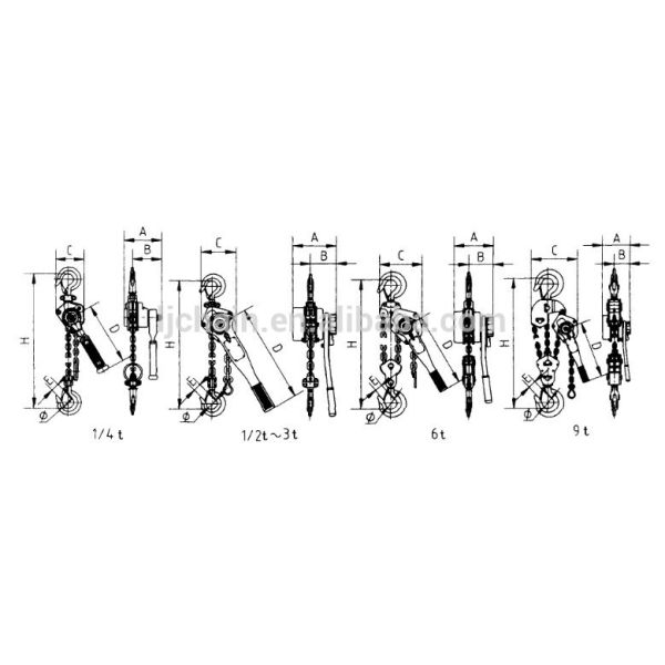 TOYO MANUAL LEVER CHAIN BLOCK ,LEVER CHAIN HOIST JAPAN QUALITY