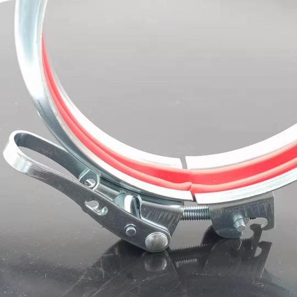 5 Inch Dust removal pipe , Heating system pipe connect Galvanized Pipe Clamp