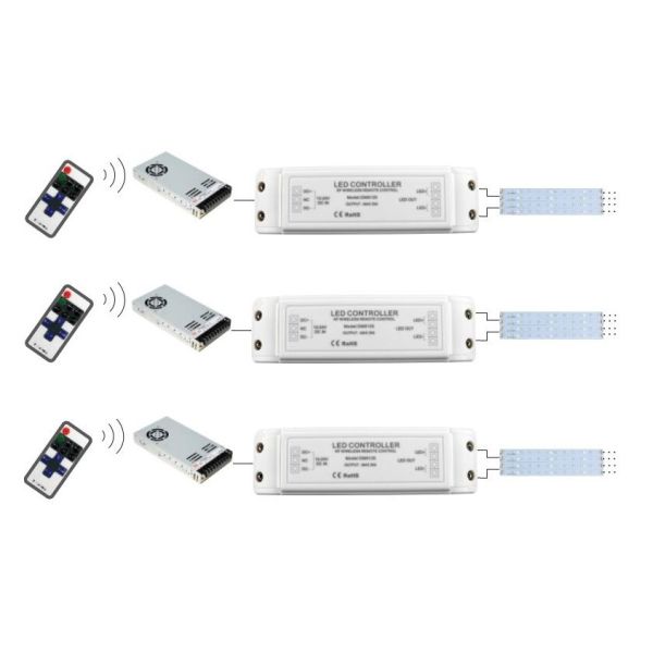 3 Channels Output RF Wireless LED Controller Use In LED Lighting 6A / CH