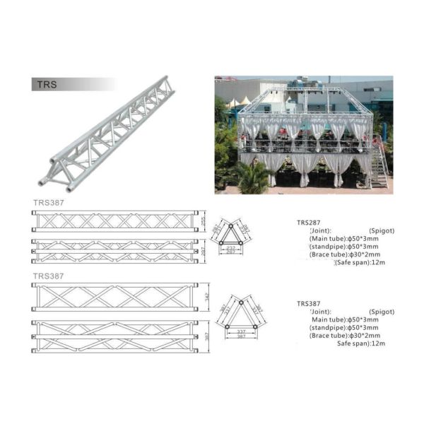 ODM Safety 6082 Aluminum Triangle Truss For Lighting Truss