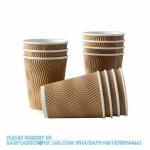 Christmas Disposable Coffee Cups 12 Oz Insulated Ripple Wall Cup With Lid, Xmas