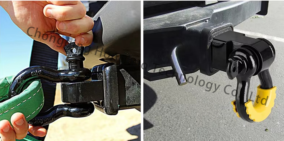 Electrolytic Treatment Finish Dee Shackles for Trailer Security and Marine Rigging