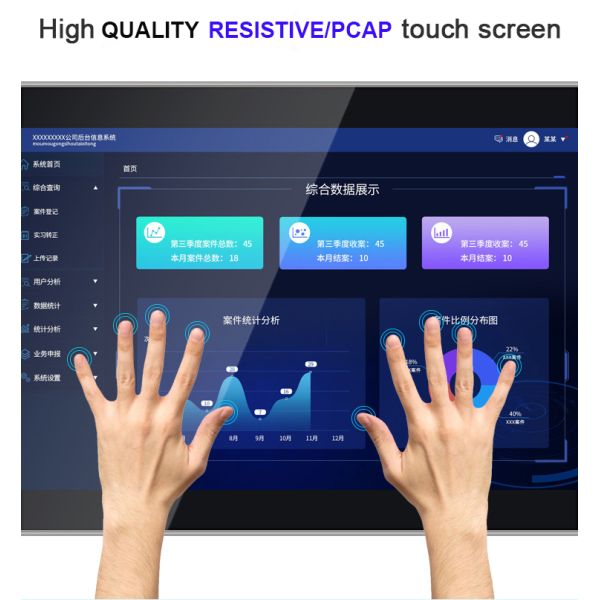 Full HD IPS 15.6inch Open Frame Touch Screen Monitor 350cd/m2 PCAP Display