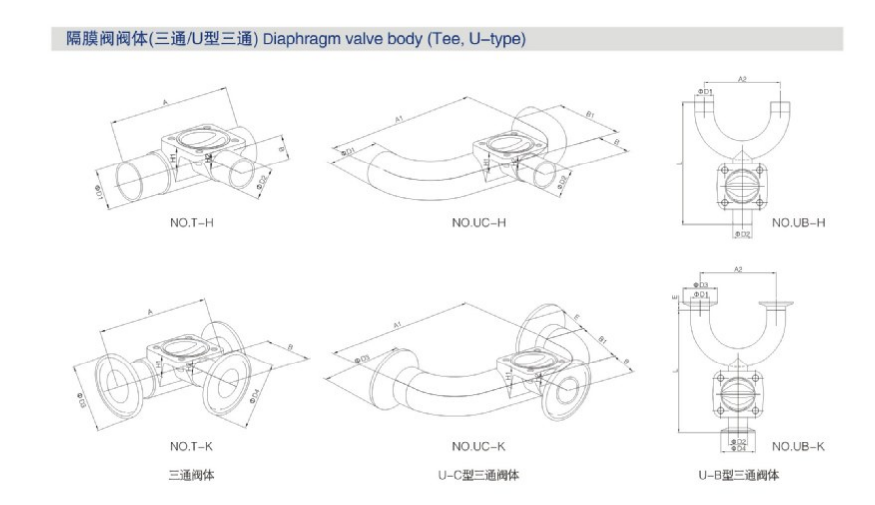 3 Ways Sanitary Pneumatic Divert Valves Diversion Control