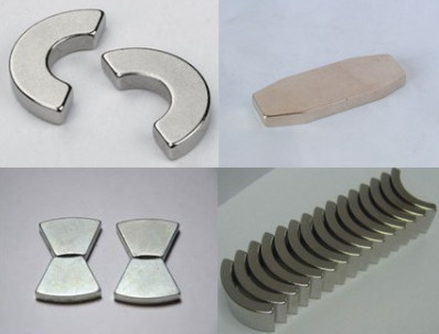 Zn Coating Arc NdFeB Magnets N35-N52 ISO14001 Custom Shaped Magnets