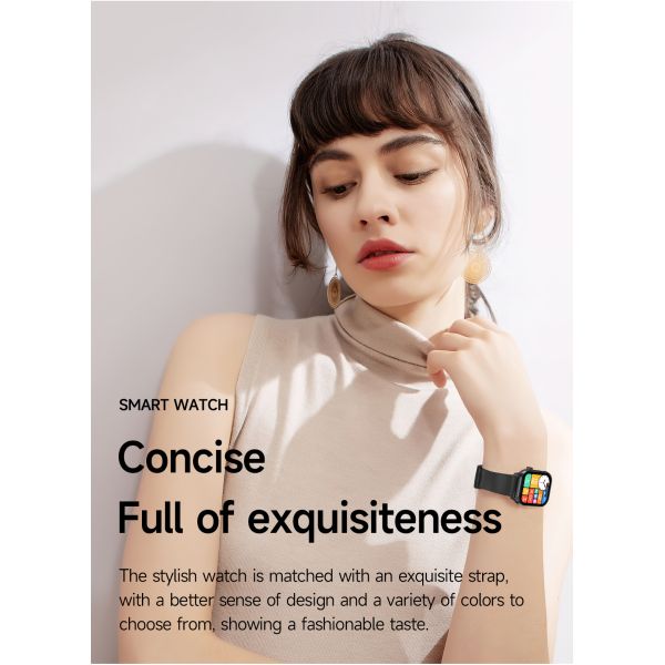 AI Voice Assistant Square Shape Smart Watch Health Monitoring Smart Watch