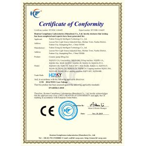 Foshan Xiong Qi Intelligent Technology Co., Ltd. Certifications