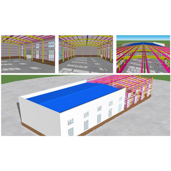 Portal Structure Steel Structure Workshop With Optional Insulation And Cutting Service