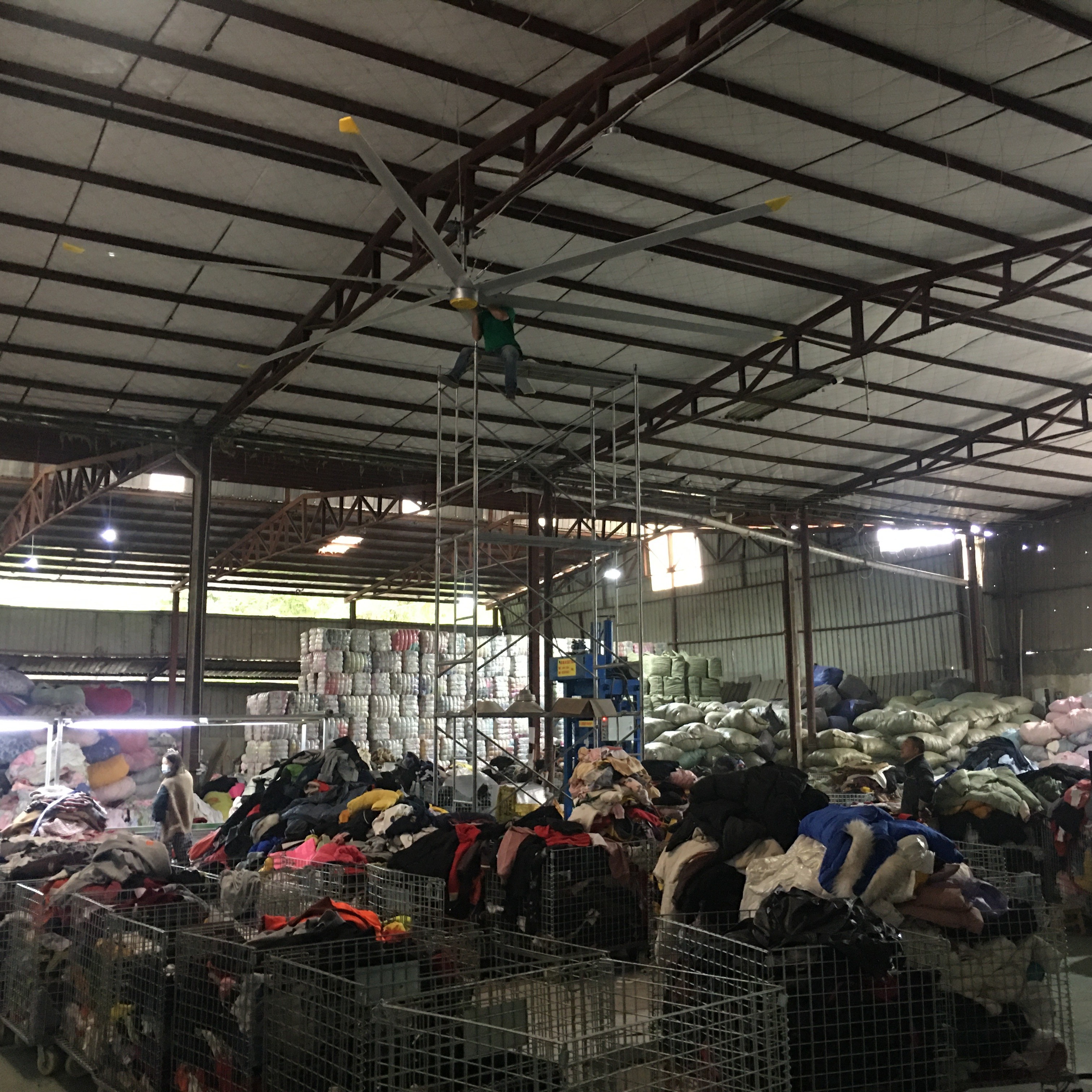 High Efficiency Hvls Industrial Ceiling Fans Ventilation Facility