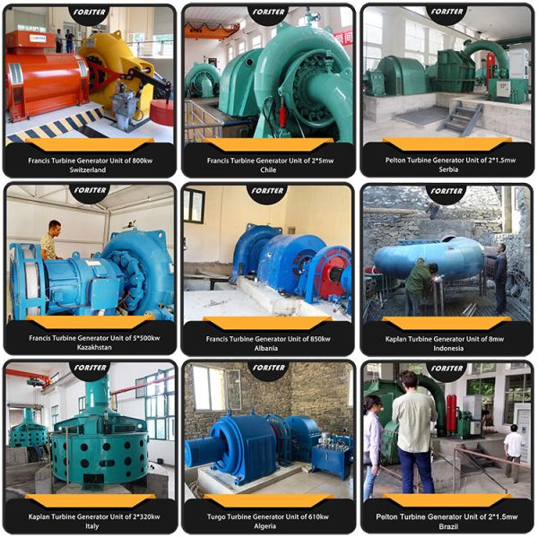 Vertical Micro Hydro Turbine Generator , Francis Water Turbine 50KW To 500KW