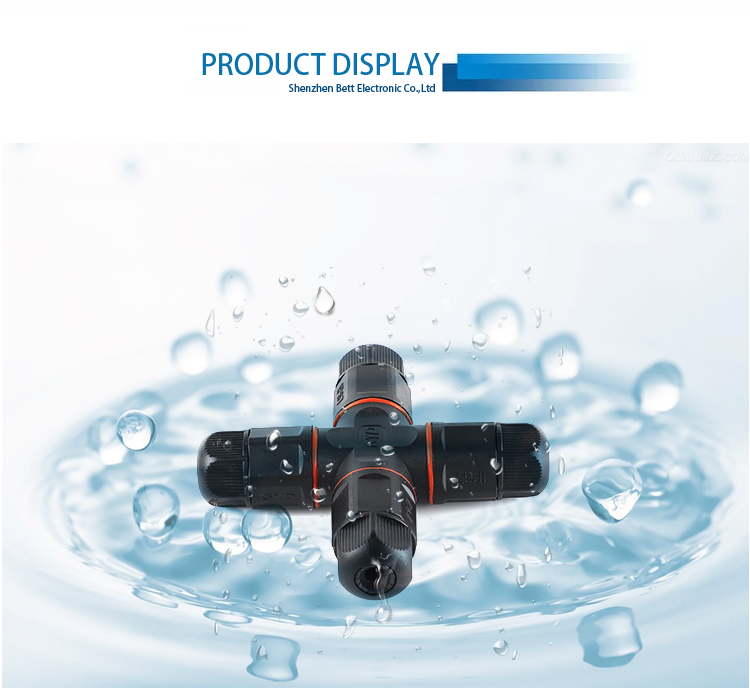 Solderless Screw 3 Pin 4 Pin PA66 Waterproof DC Connectors