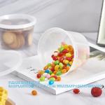 16oz. Plastic Deli Food Storage Containers With Plastic Lids, Disposable Togo