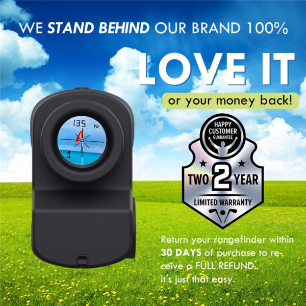 Black 6x Digital Golf Rangefinder , Golf Scope Rangefinder Multifunctional