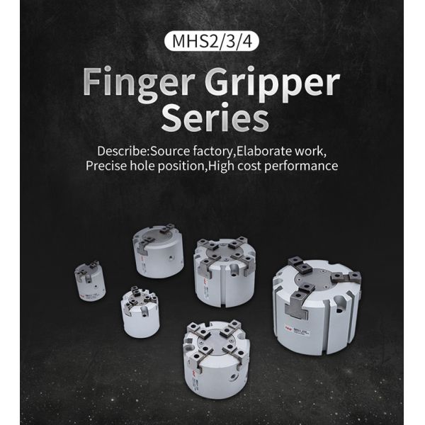 Lightweight Robot Pneumatic Gripper No Lubrication 0.01mm High repeatability