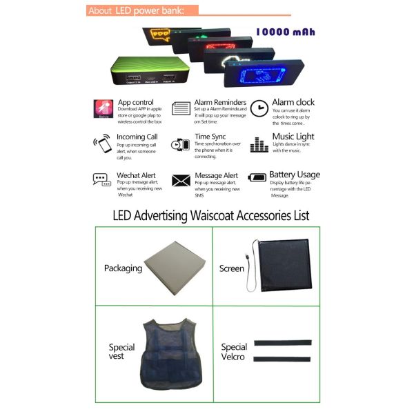 Backpack Advertising Custom LED Display P2.5 P4.75 Full Color 1000 Nits Brightness