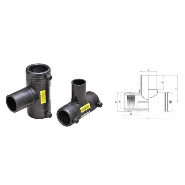 DN32-DN200 SDR11 Equal Tee PE Electrofusion Fittings