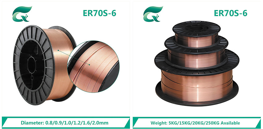 Solid MIG Welding Wire 250KG Drum Pack ER70S-6 SG2 SG3 Copper Coated Welding Wire