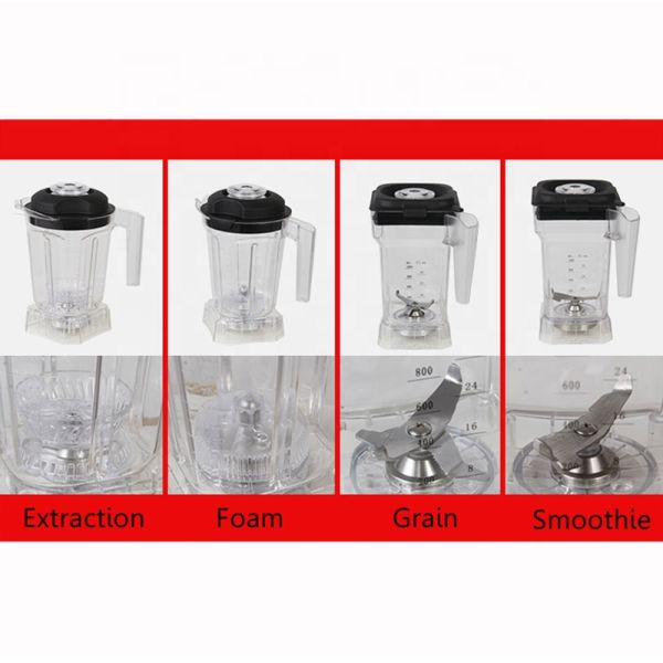 1.5L/2L Smoothie Bowl Fruit Juicer Container for Commercial Blenders and Household