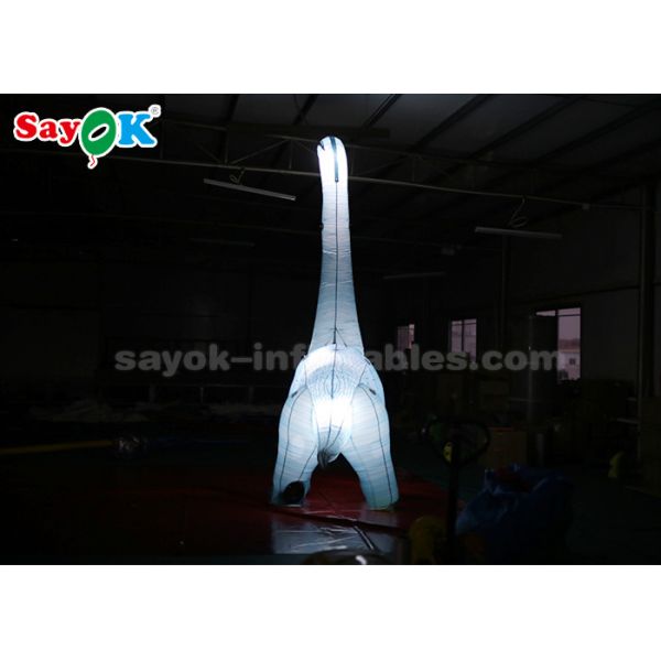 Oxford Fabric 4mH Inflatable Cartoon Characters Dinosaur With LED Light