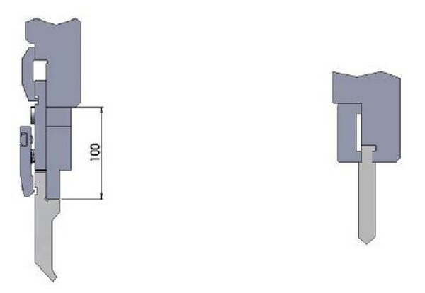 100T Press Brake gooseneck Tooling Single V Process Mould Bending Forming Die