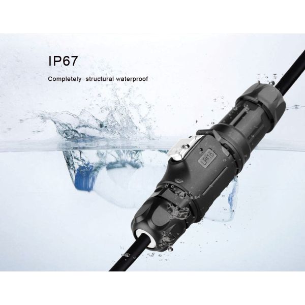 LP Series M16 Installation Diameter 3Pin Plugs and Sockets Connector IP67 3 Wires Waterproof Cable to Panel Mount Board