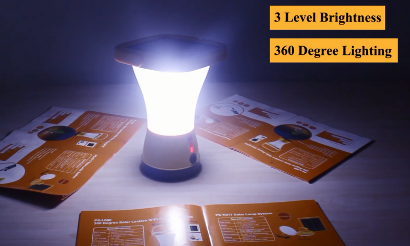 CE 12H Solar Power LED Lantern 2W 5V Solar Lantern With Phone Charger