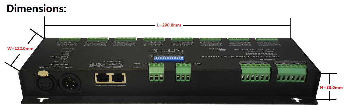 Customized DMX512 LED Dimmer Controller For RGBW Lighting Max 4A*32CH