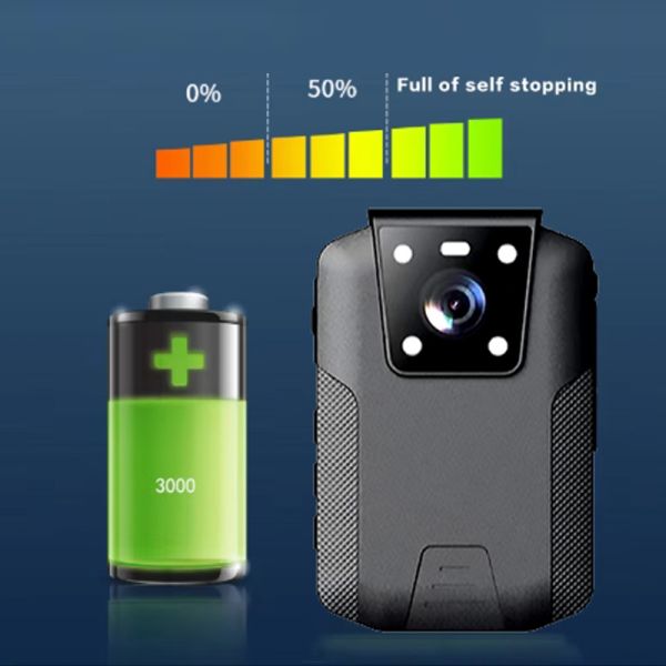 4K HD Mini USB 3000 mah battery body worn camera recorder