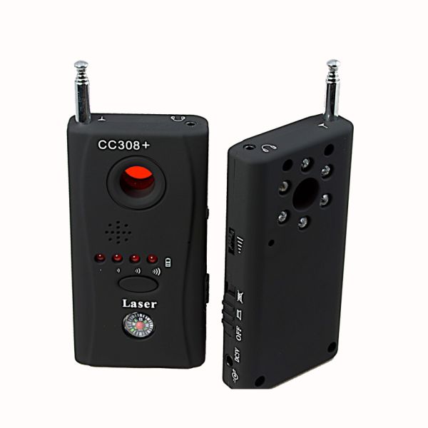 Radio frequency signal detector cc308 camera scans GSM alarm GPS detector 1mhz-6.5ghz adjustable sensitivity