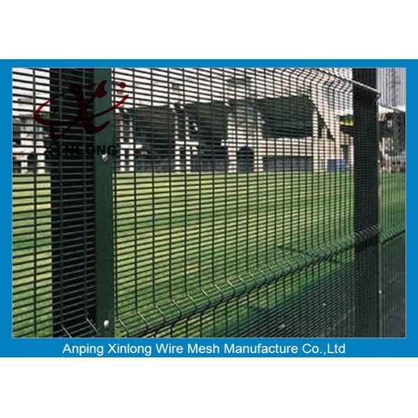 Galvanized Prison Welded Wire Mesh Fence / Anti-climb 358 High Security Fence