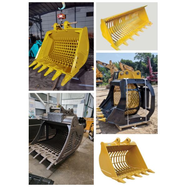 Customized Skeleton Excavator Bucket For CAT 330 Excavator Screening Net Attachment