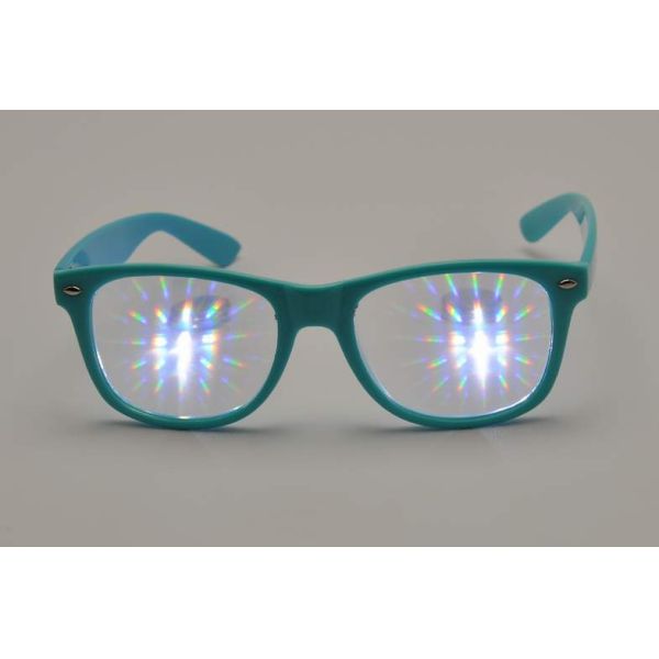 Strong Diffraction Effect Clear Fireworks Flip UP Rainbow Glasses