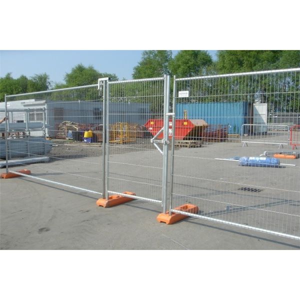 Welded Heras Security Fence Panels White Perimeter Patrol Temporary Fencing