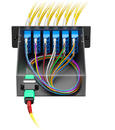 1MT12LC2SMFAF 1 MTP To 12 LC Fiber Optic Patch Panel 6 Port 24 Fibers OS2 Single Mode