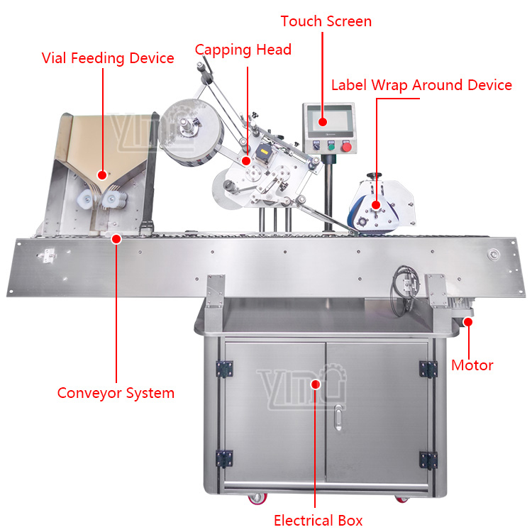 Electric Automatic Wax Crayons Labelling Machine For Syringe Vial Label Applicator