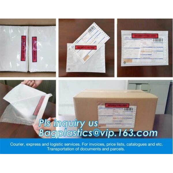 mailing packing list envelope for jewelry, blank mailing PE packing list envelope in stock, DHL Asia Pacifica Packing li