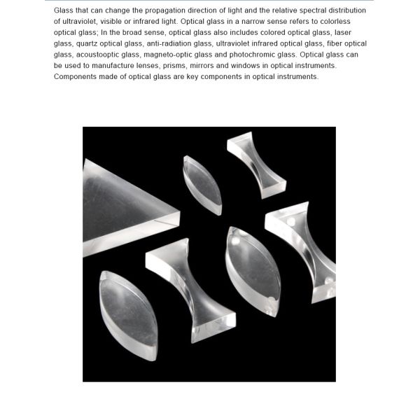Prism Filter Optical Components Glass Convex Lens Customized OEM ODM