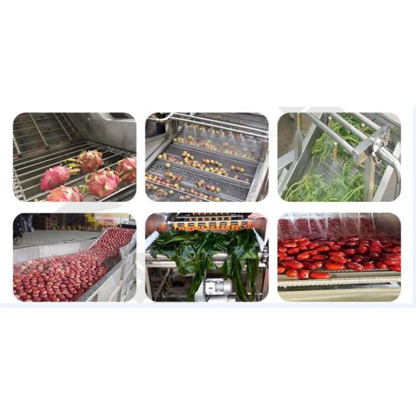 500kg/H Bubble Drying Vegetable And Fruit Cleaner Machine